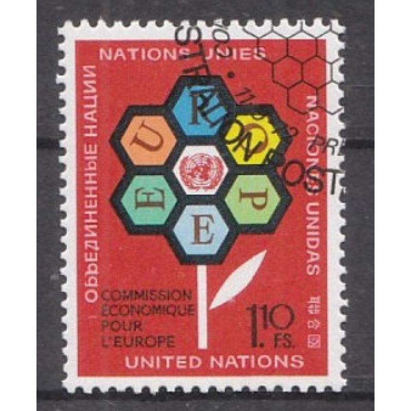 1972 BM-UNO-Genf. Cenevre. Ekonomi. Filateli Damgalı