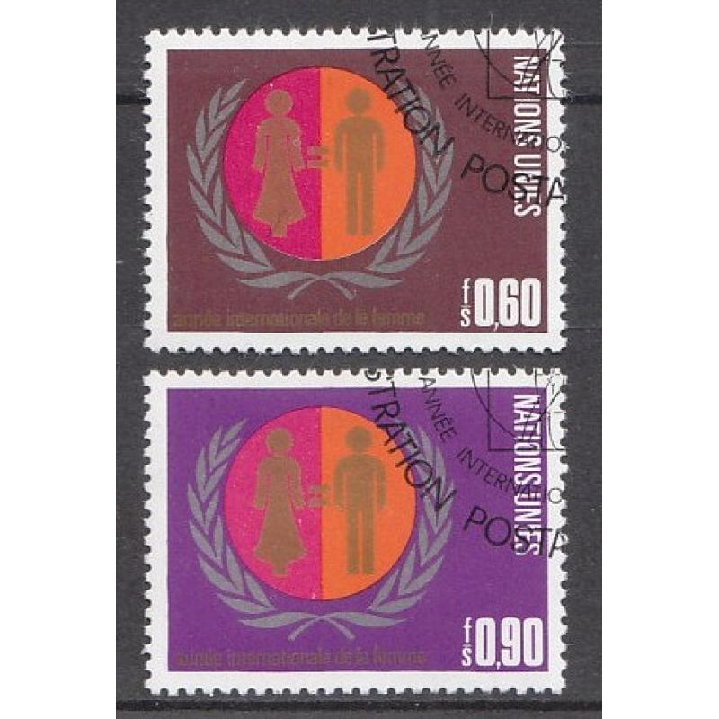 1975 BM-UNO-Genf. Cenevre. Kadınlar günü. Filateli Damgalı