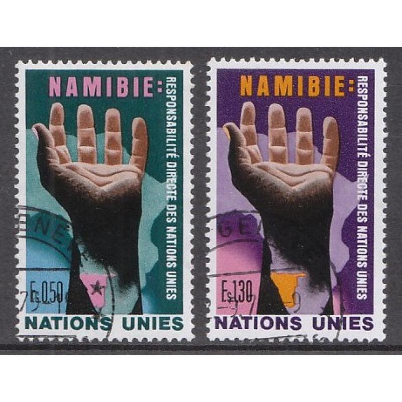 1975 BM-UNO-Genf. Cenevre. Namibia. Filateli Damgalı