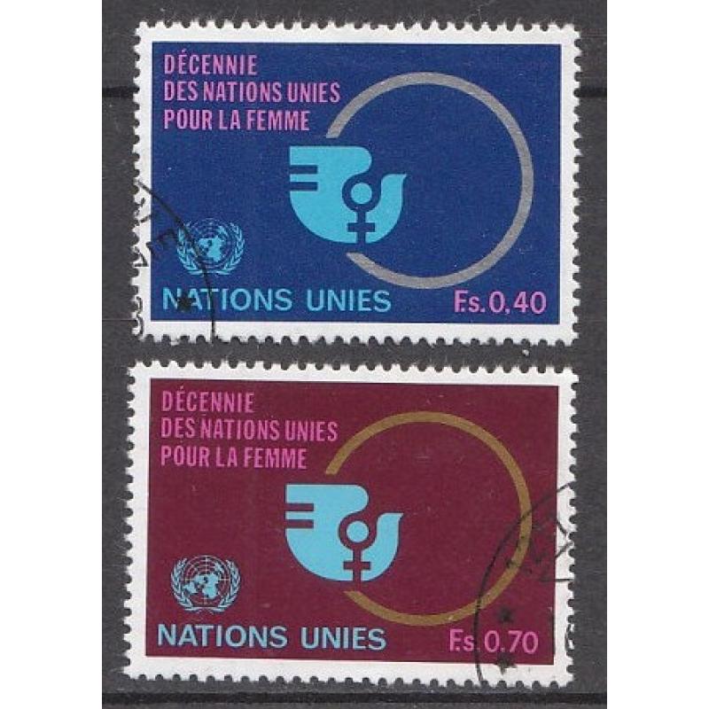 1980 BM-UNO-Genf. Cenevre. Kadınlar günü. Filateli Damgalı