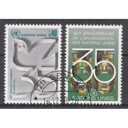 1980 BM-UNO-Genf. Cenevre. 35 yıl. Filateli Damgalı
